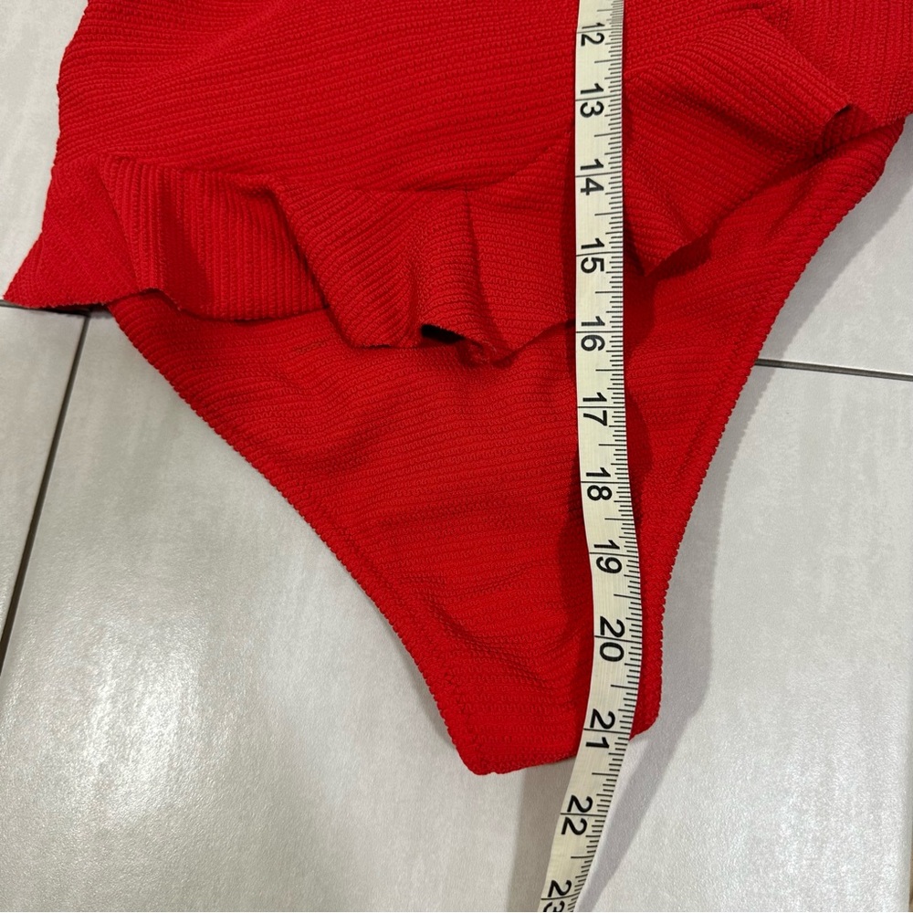 Montce Cynthia Textured Swimsuit One Piece Crimson - Picture 6 of 10